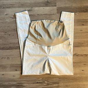 White skinny maternity jeans